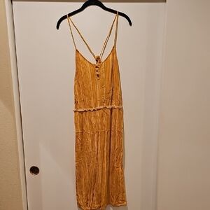 Xhilaration Mustard Strappy Midi Dress